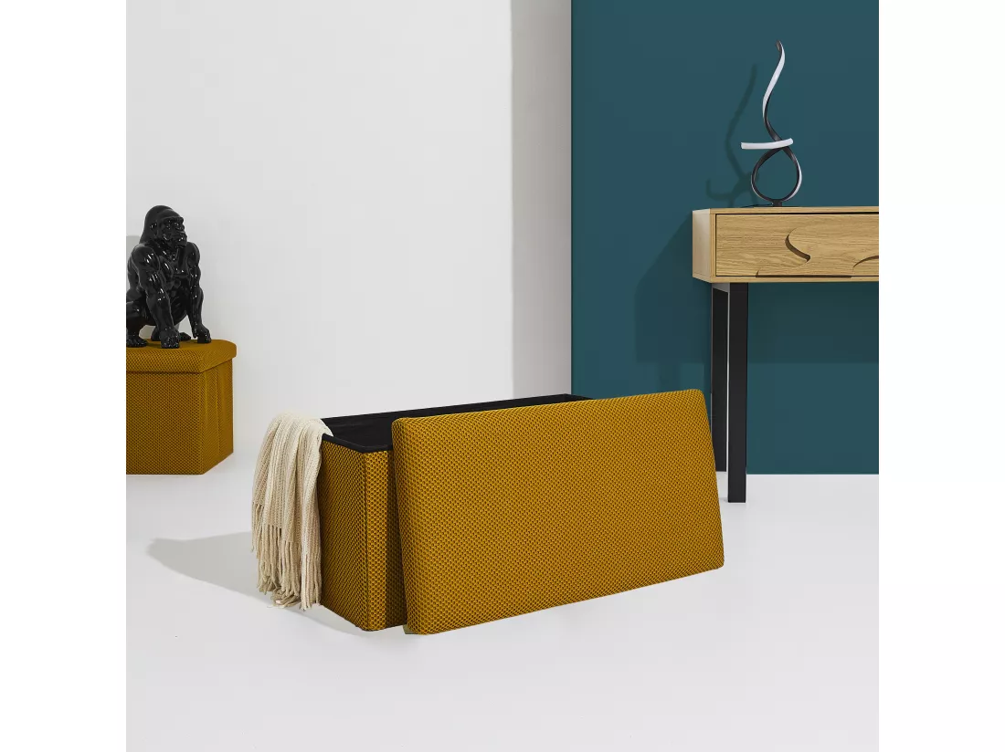 Coffre Banc Pliable Atome Jaune