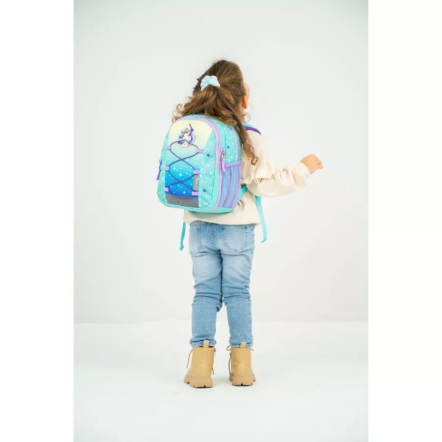 Belmil Kindergartenrucksack Mini Kiddy Kindergartenrucksack für 1-3 Jährige Kinder mit Brustgurt Cute Unicorn
