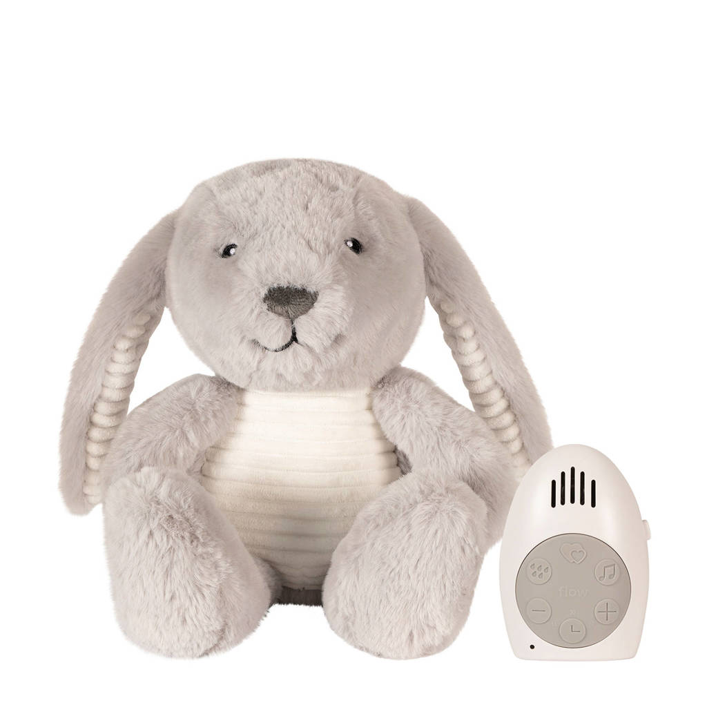 Heel handig hulpmiddel voor het slapen van de kleinehartslagknuffel milo konijn grijs - knuffel 18 cm
