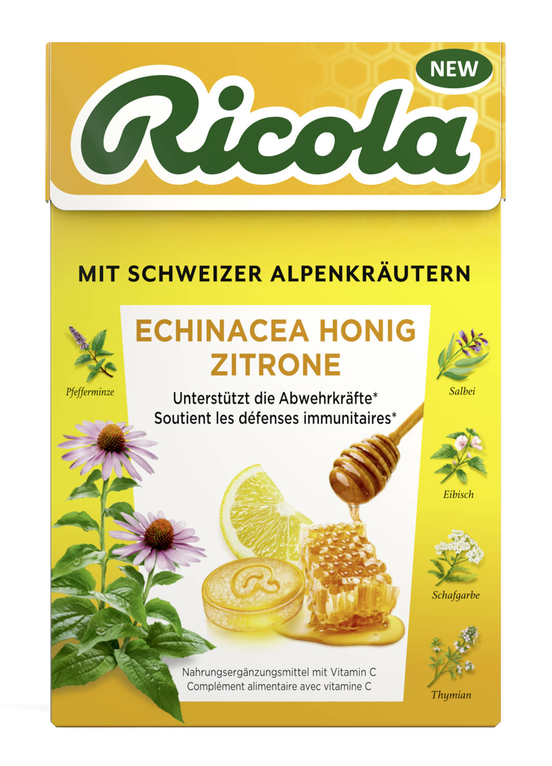 Ricola Kräuterbonbons<br>50 g, Box, Echinacea Honig Zitrone mit Zucker