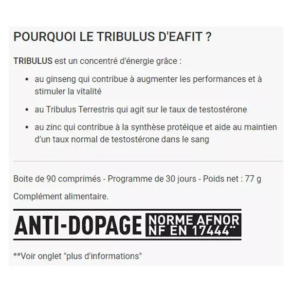 Eafit Tribulus 90 comprimidos