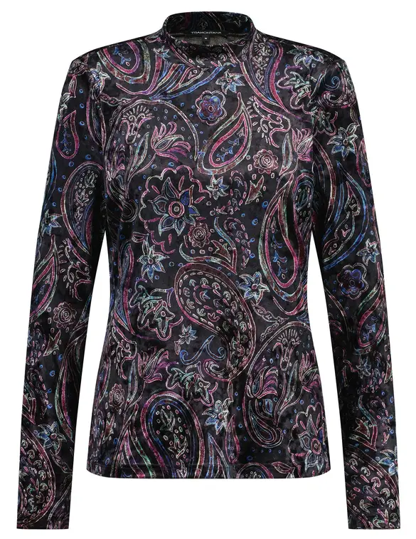 Tramontana T-shirt Velvet paisley print C08-10-401