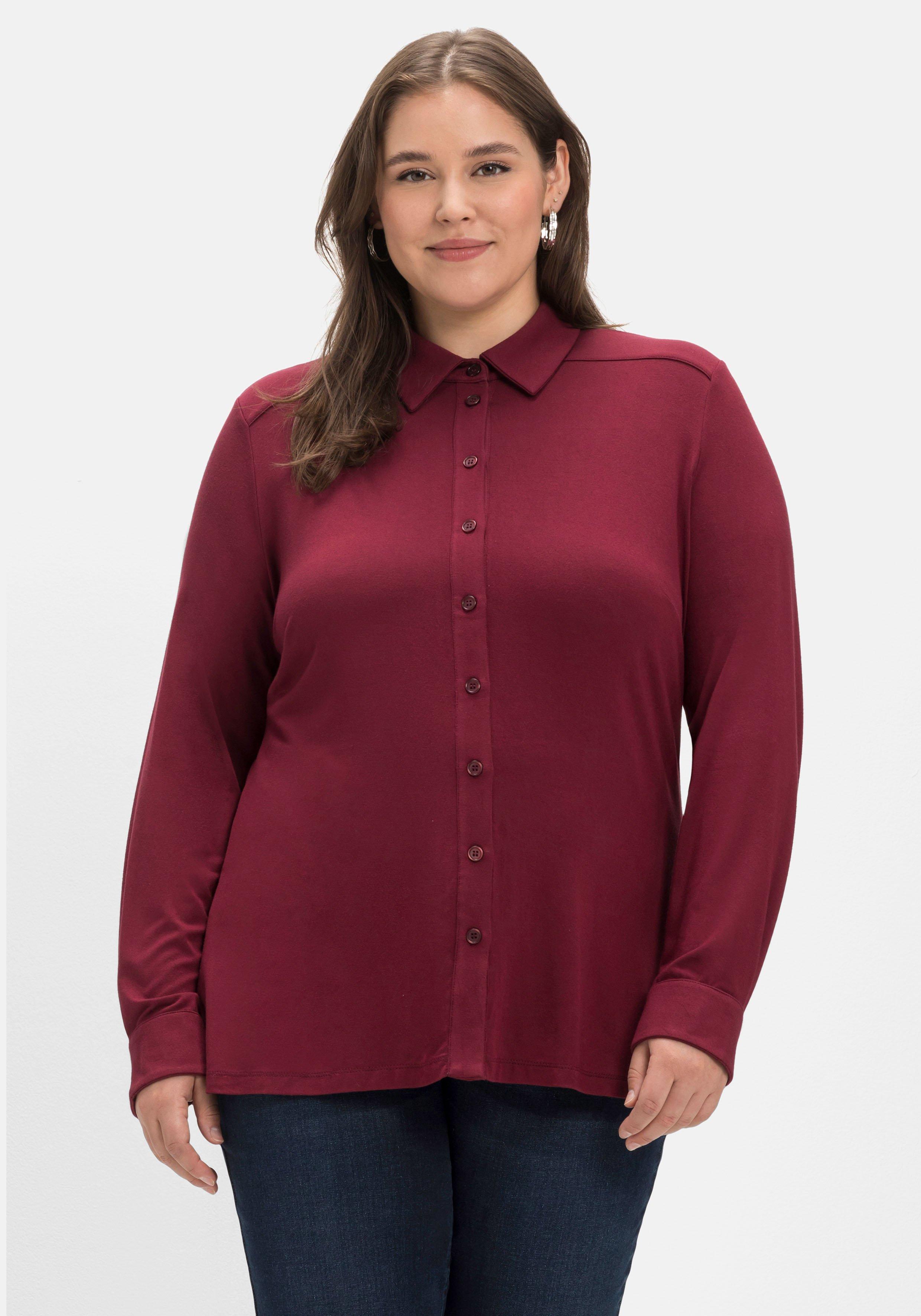Shirtbluse mit Hemdkragen, aus Viskose