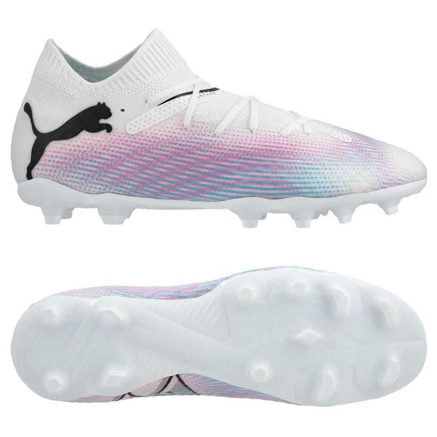 PUMA Future 7 Pro FG/AG Phenomenal - Blanc/Noir/Poison Pink Enfant