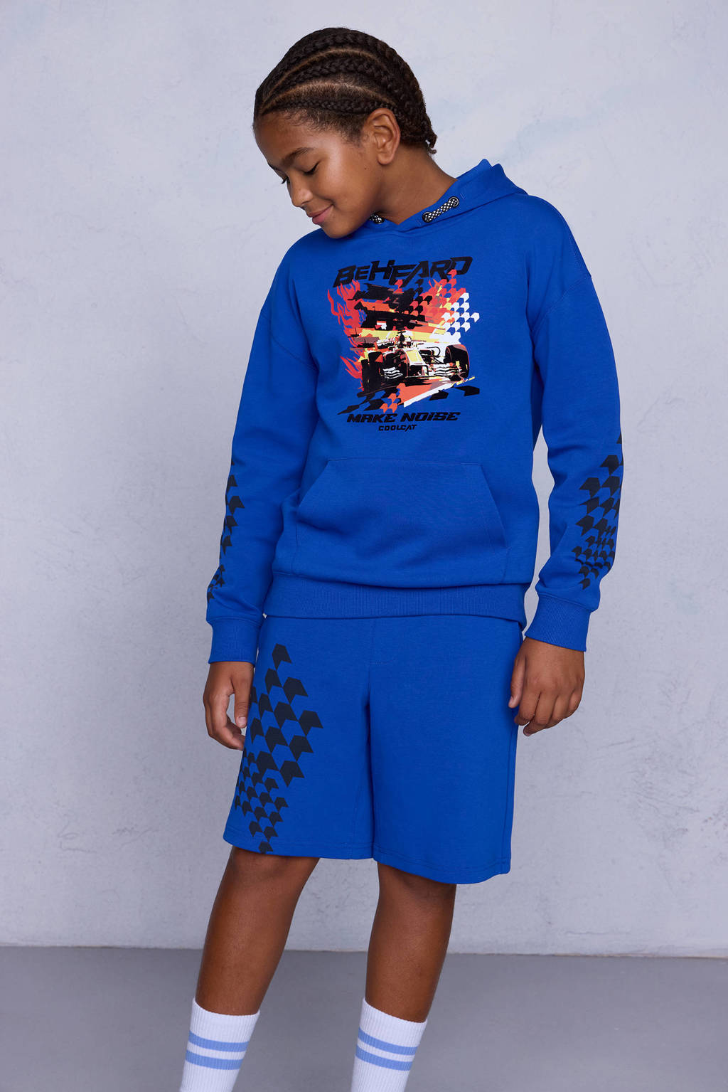 Coolcat Hoodie Nils met Formula 1 Car Print