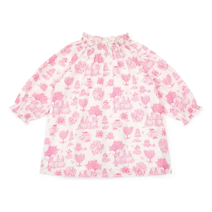 Bonton Robe Dahli Toile de Jouy | Rose