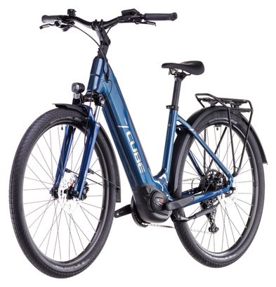 VTC Électrique Cube Touring Hybrid One 625 Easy Entry Shimano Cues 9V 625 Wh 700 mm Bleu Deep Sea 2025