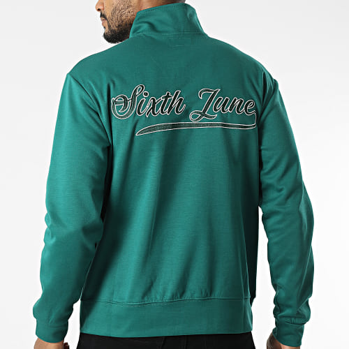 Sweat Col Zippé M22978PSW Vert