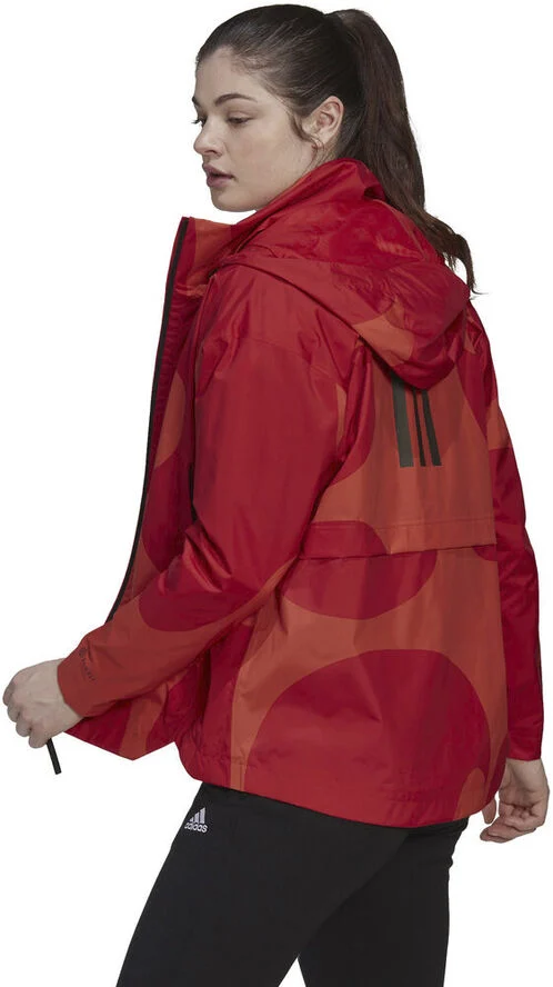 adidas Marimekko Traveer RAIN. RDY jakke Rød