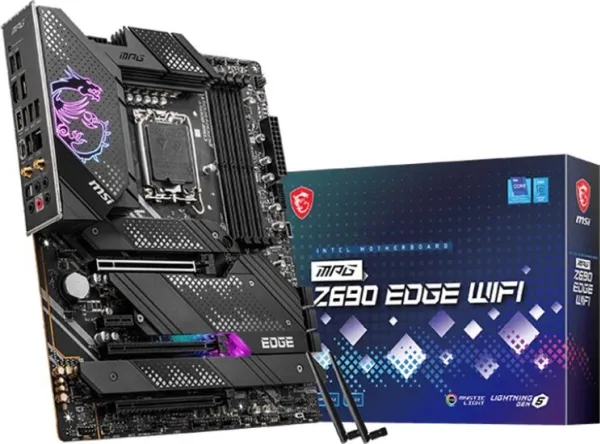 [OUTLET] - MSI MPG Z690 EDGE WIFI - Bundkort - ATX - LGA1700 sokkel - Z690 Chipset - USB-C Gen2, USB 3.2 Gen 1, USB 3.2 Gen 2, USB-C Gen 2x2 - 2.5 Gigabit LAN, Wi-Fi 6, Bluetooth - onboard grafik (CPU påkrævet) - HD Audio (8-kanaler)