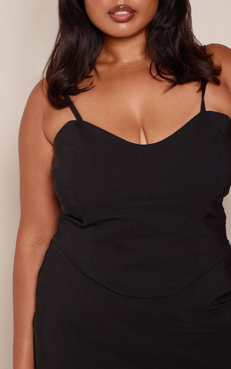 Noir Haut Corset En Bengaline Grande Taille