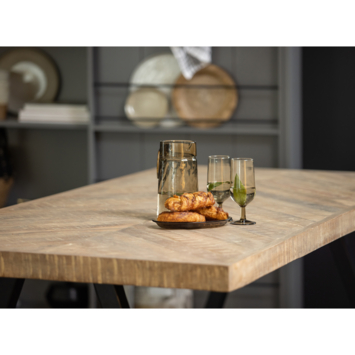 WOOOD tafelblad Tablo mangohout visgraat 55 mm 200 x 90cm