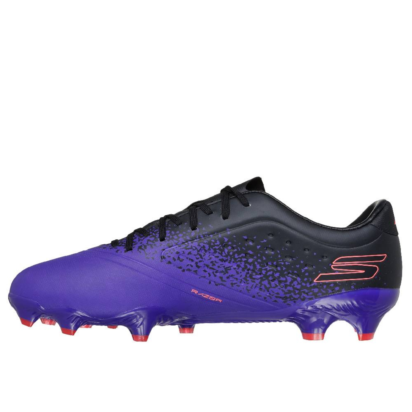 Skechers Razor 1.5 Academy Gras Voetbalschoenen (FG) Paars Zwart Oranje