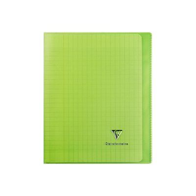 Clairefontaine Koverbook - Cahier polypro 17 x 22 cm - 96 pages - grands carreaux (Seyes) - vert