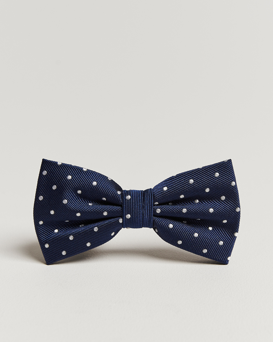 Amanda Christensen Dot Pre Tie Silk Navy/White