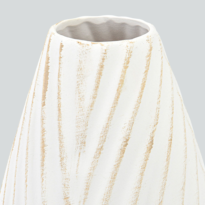 Vase wavy 'Ipanema' blanc et beige