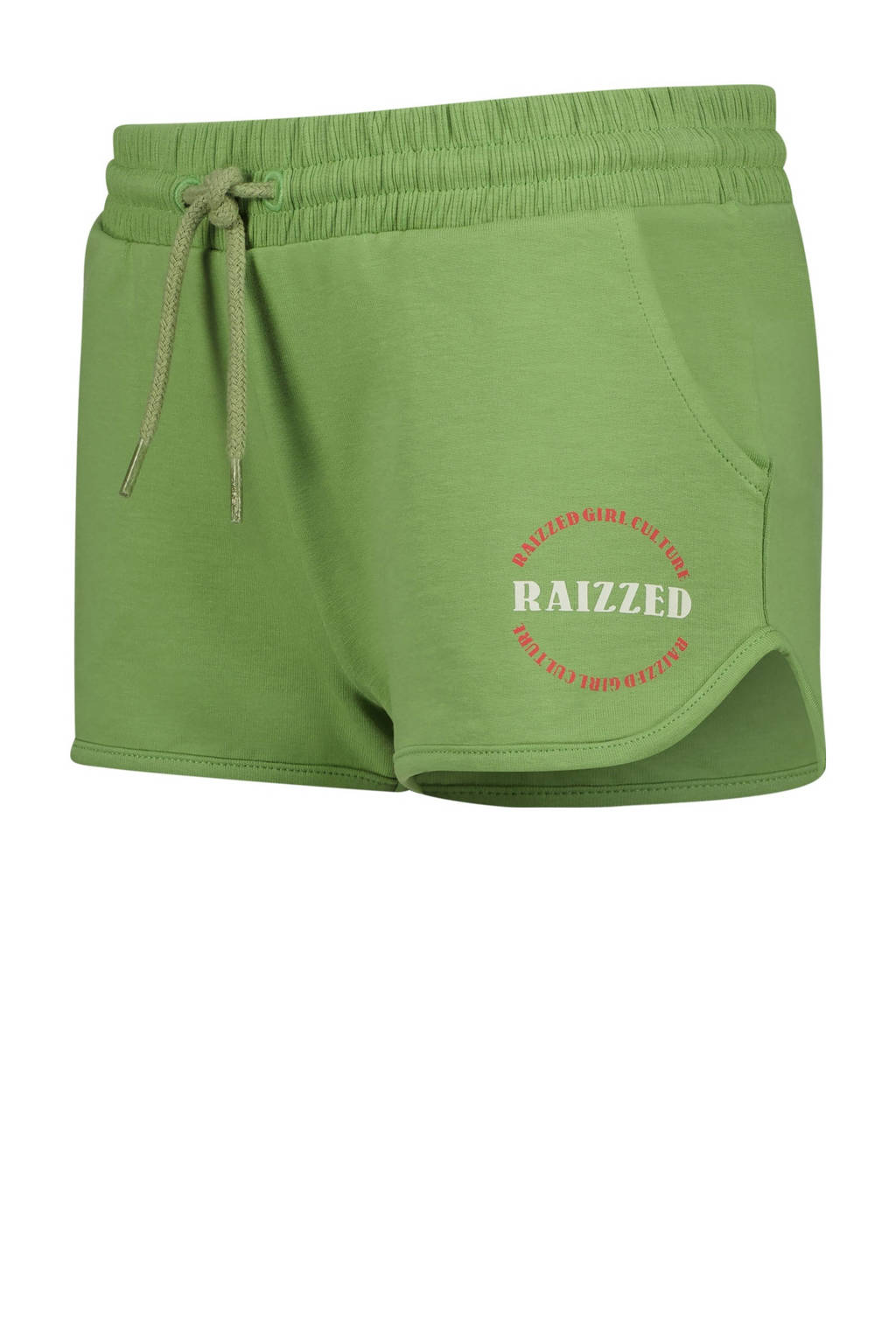 Raizzed sweatshort Auston met printopdruk appelgroen