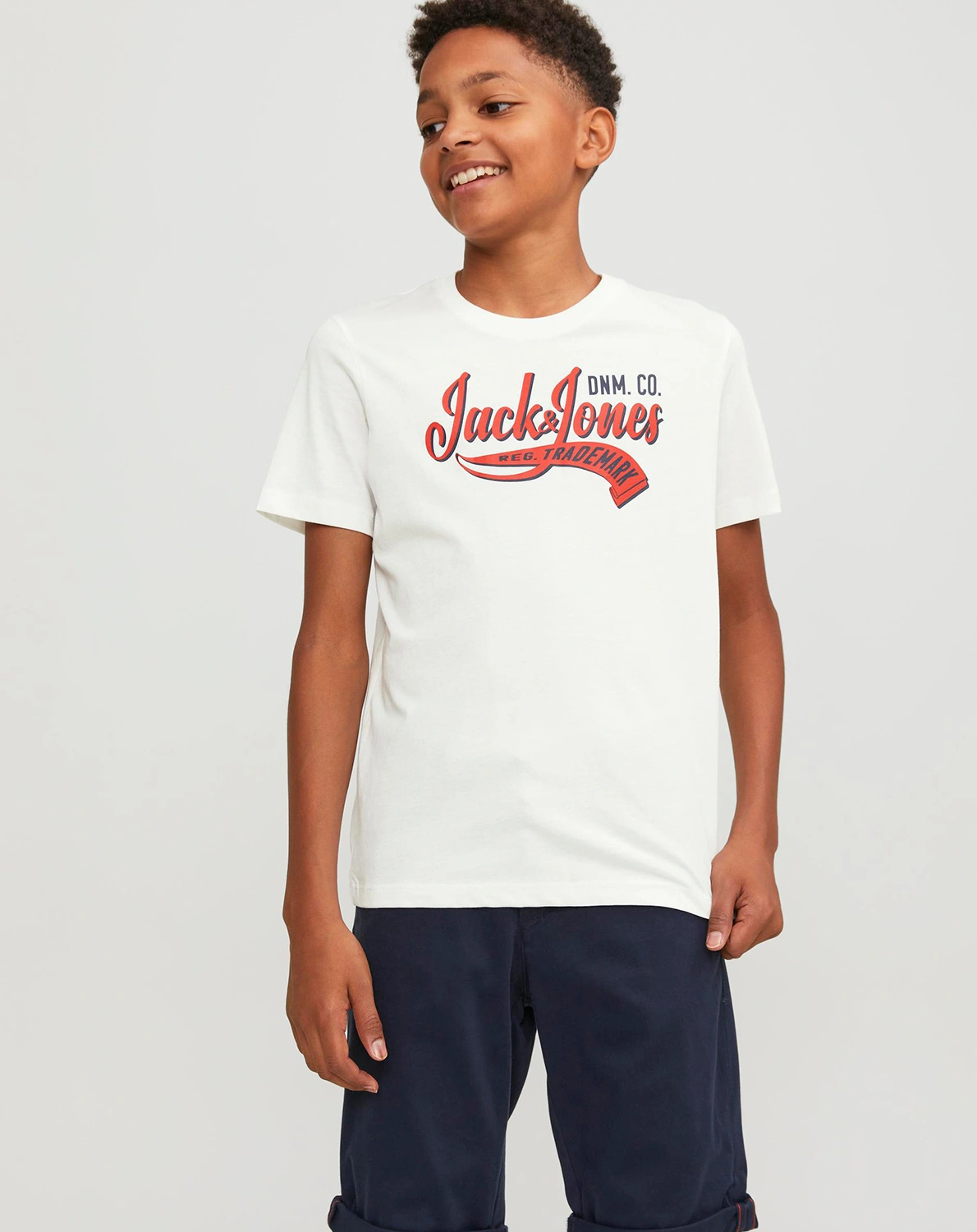 T-Shirt JJELOGO in cloud dancer