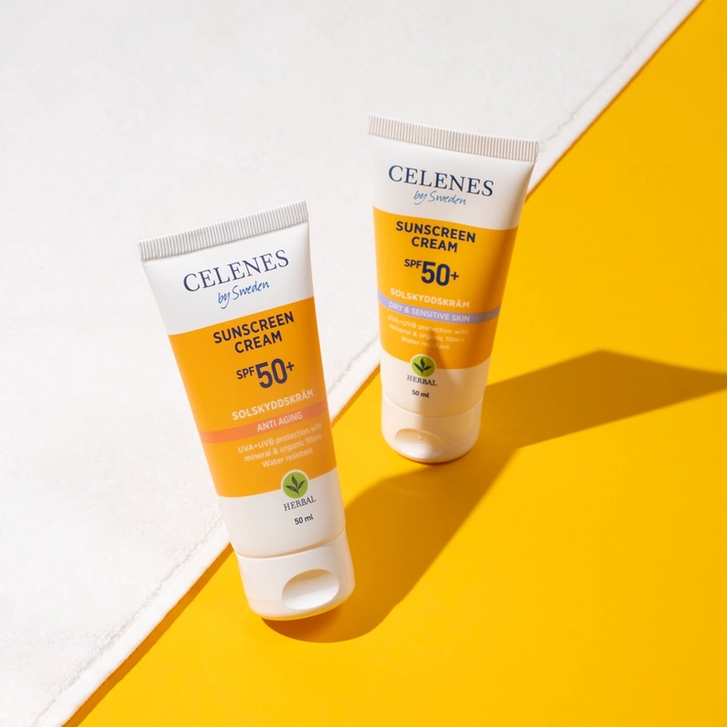 Celenes Herbal Sunscreen Face Cream Anti Aging SPF 50 - 50 ml