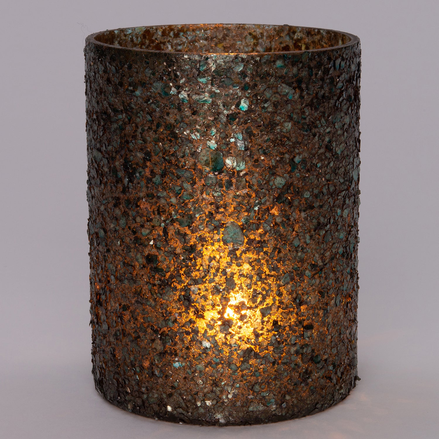 Intratuin waxinelichthouder groen D 10 H 13 cm