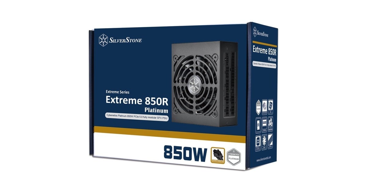 SilverStoneSST-EX850R-PM modulaire 850 watt voeding   (Zwart, 2x PCIe)