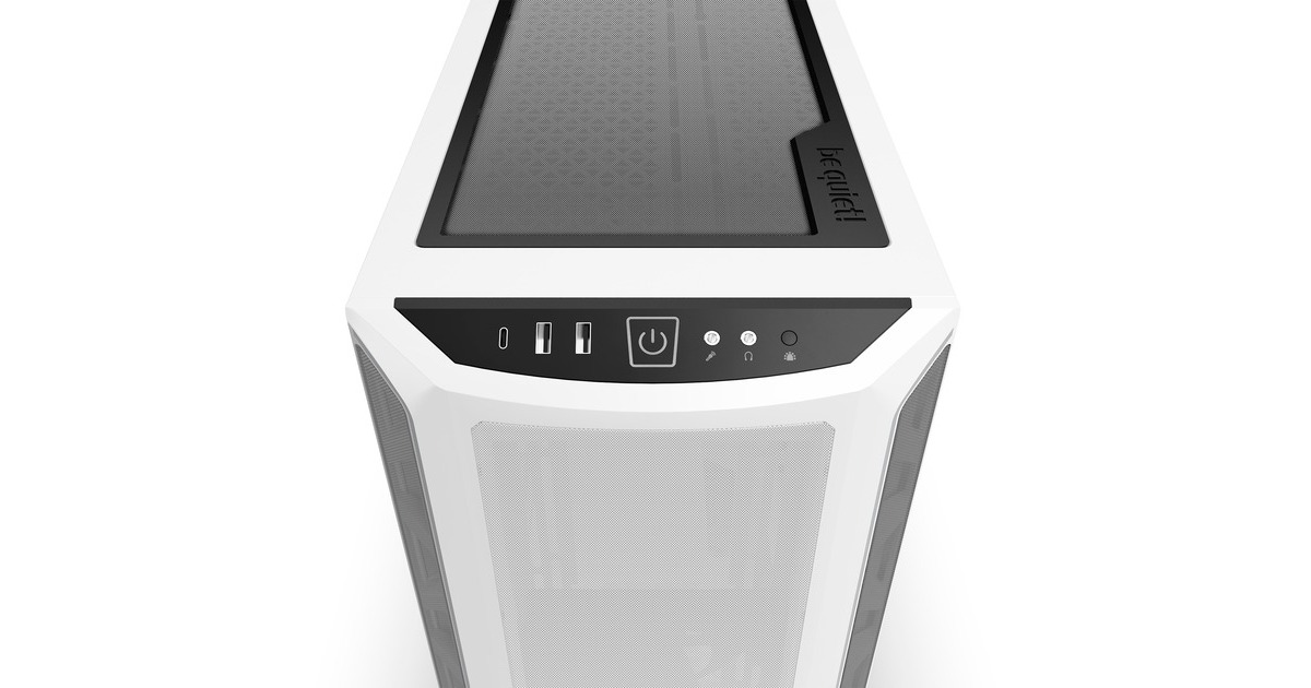 be quiet!Shadow Base 800 DX midi tower behuizing  (Wit | 2x USB-A | 1x USB-C | RGB | Tempered Glass)