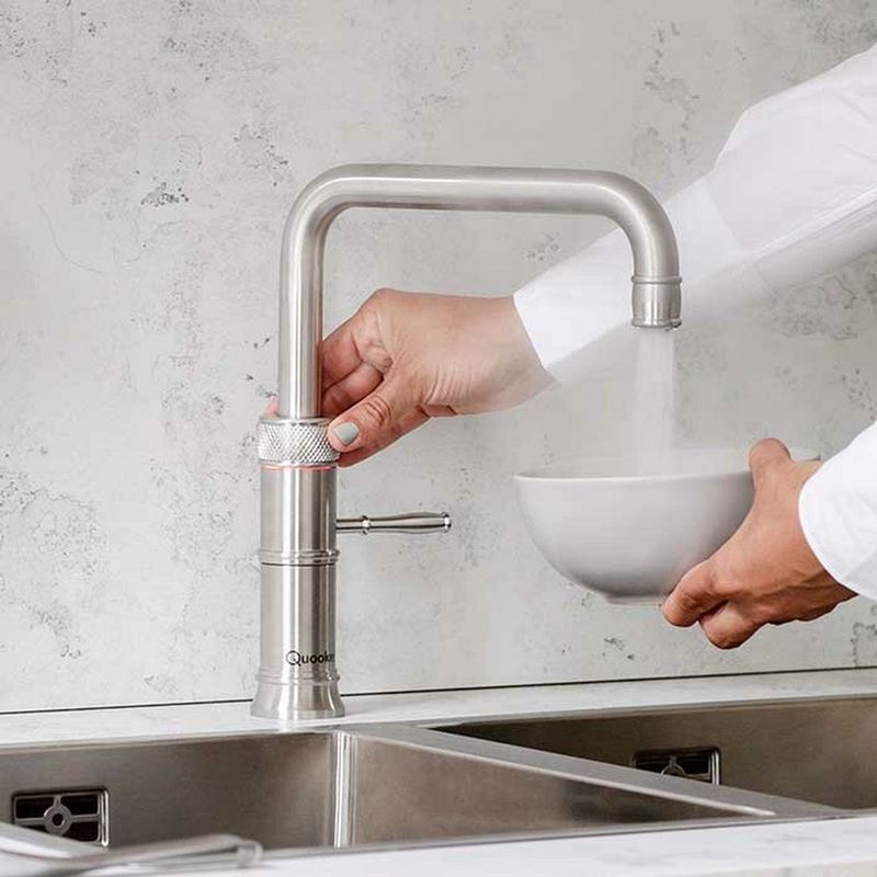 Quooker PRO3 - Classic Fusion Square - Messing Patina - Koud Warm Kokend Water