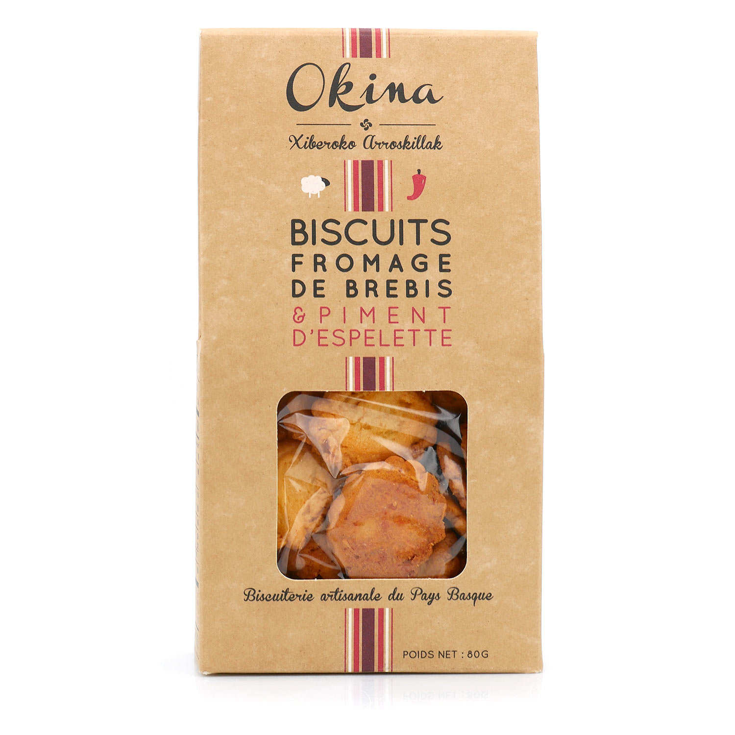 Biscuits salés au fromage de brebis Ossau Iraty et piment d'Espelette