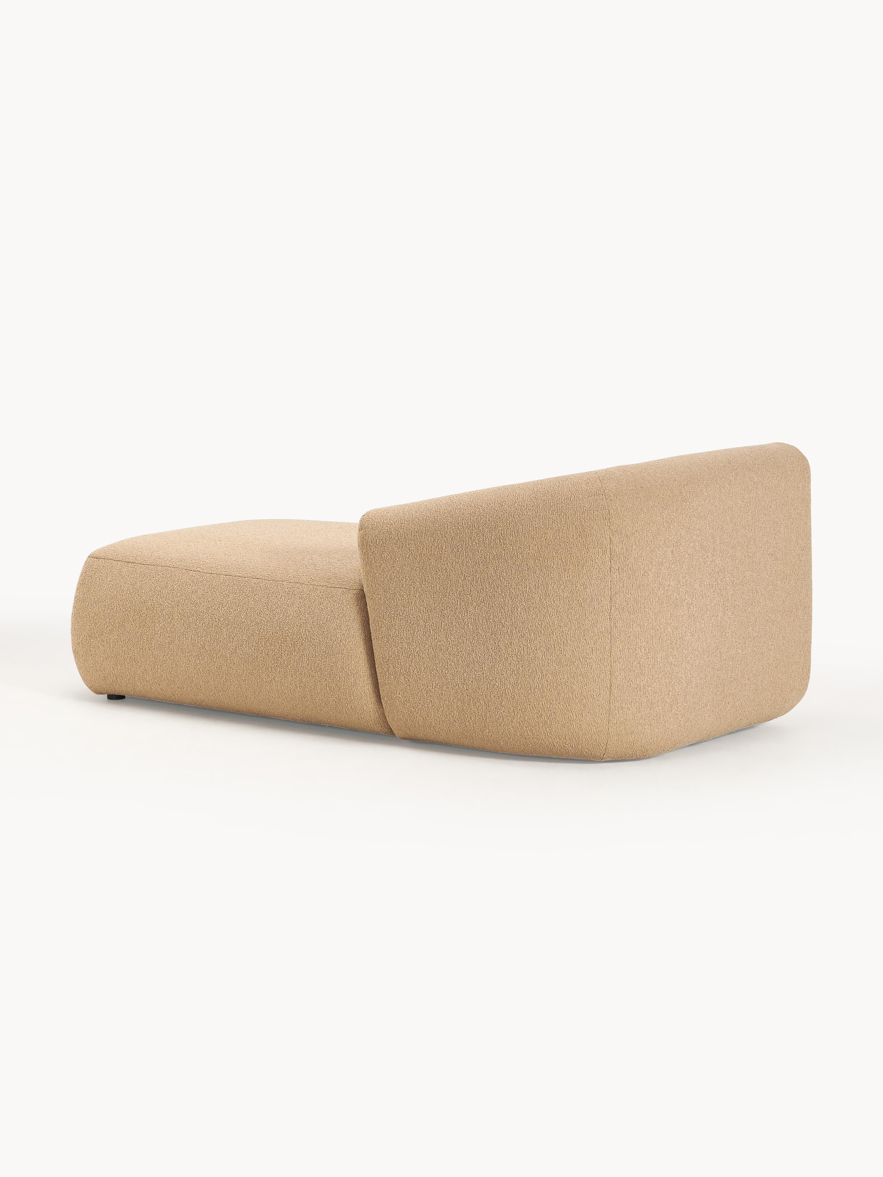 Chaise longue hoekmodule Sofia uit bouclé
