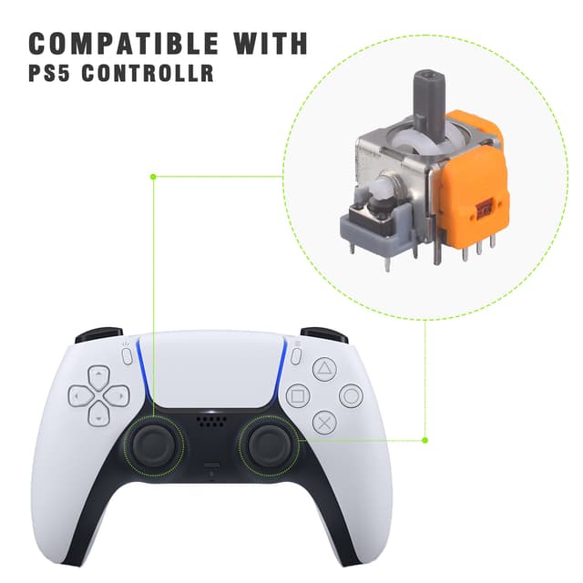 Hall Sensor Joystick Udskiftningssæt til PS5-controllere model 2