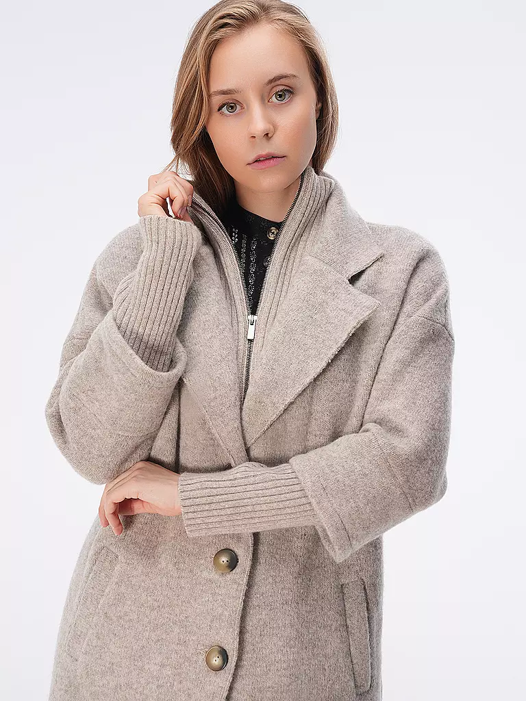 STAPF Wollmantel Relaxed Fit ANIELA  beige