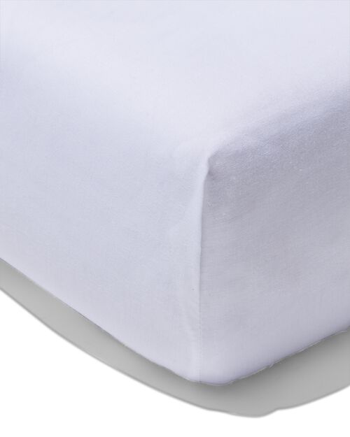 drap-housse coton doux 200x200 blanc