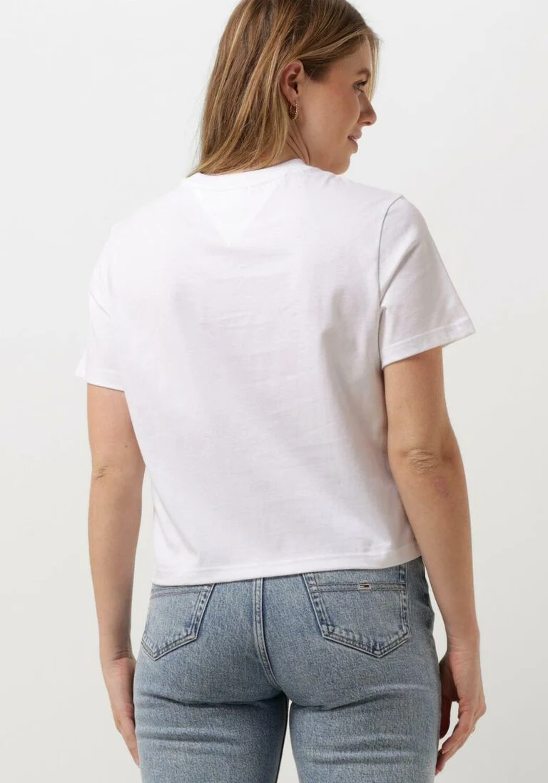 TOMMY JEANS witte tommy jeans t-shirt tjw bxy graphic flag tee