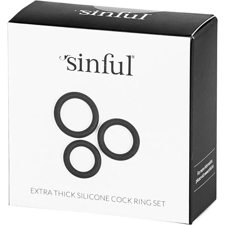 Sinful ekstra tyk penisring sæt 3 stk
