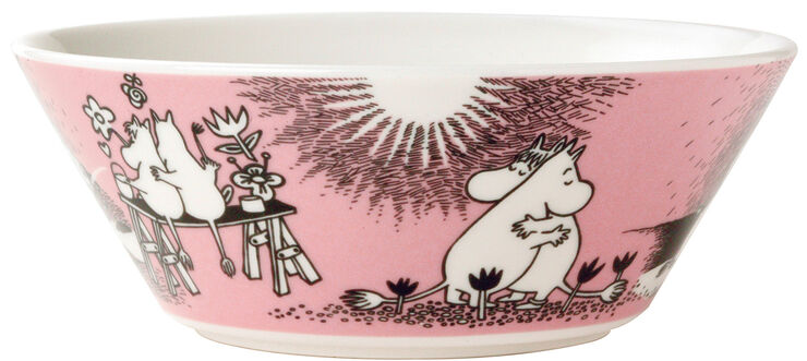 Moomin Arabia Mumi 15cm. skål Kærlighed Lyserød