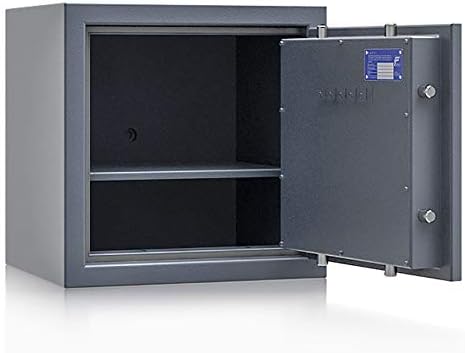Wertschutzschrank Grad 1 EN 1143-1 Osprey 3 | H500xB500xT420 | Doppelbartschloss mit 3 Schlüssel | ECB-S Zertifiziert | passend für A4-Ordner | 1 Fachboden | 71 kg