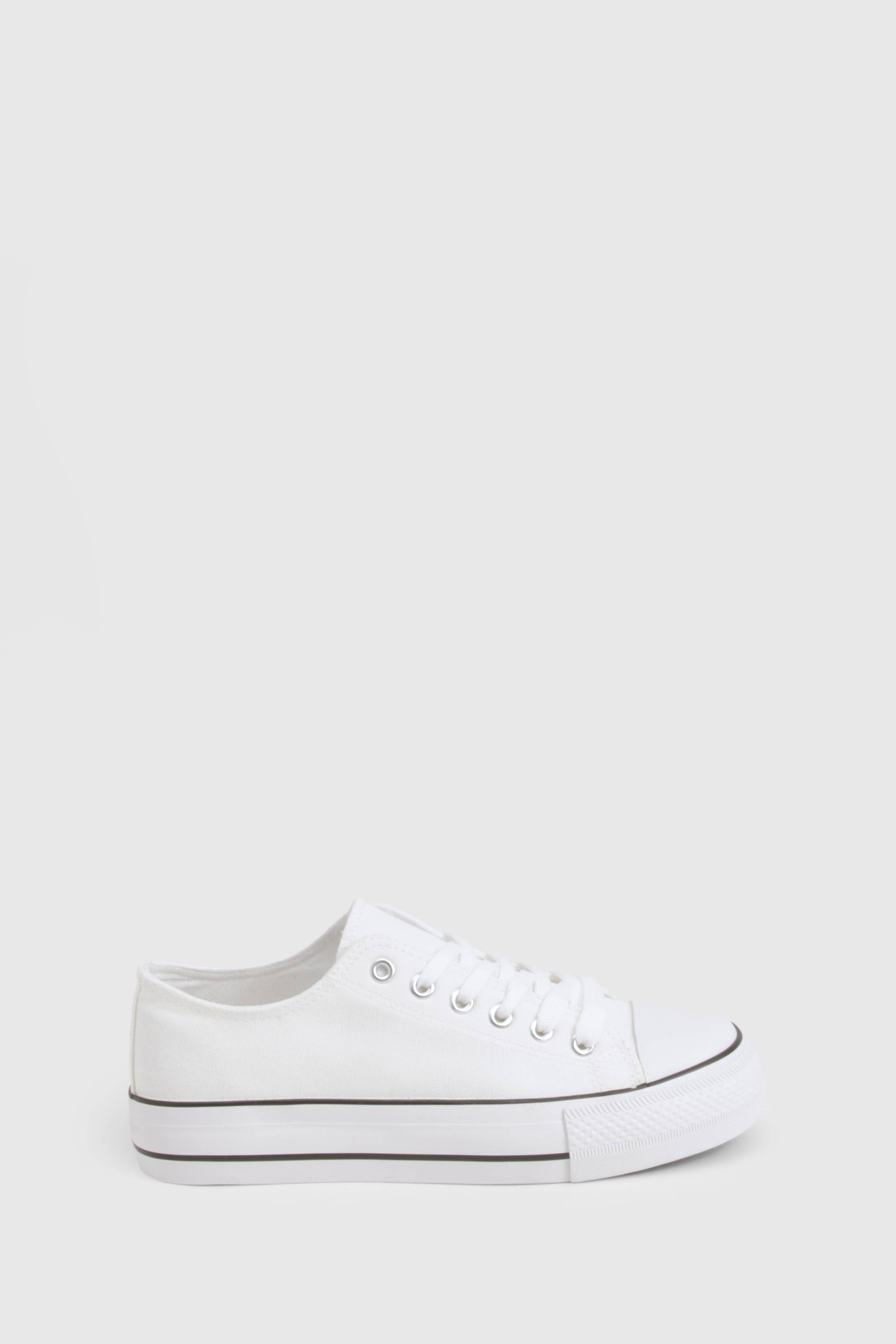 boohoo Low Top Platform Lace Up Trainers