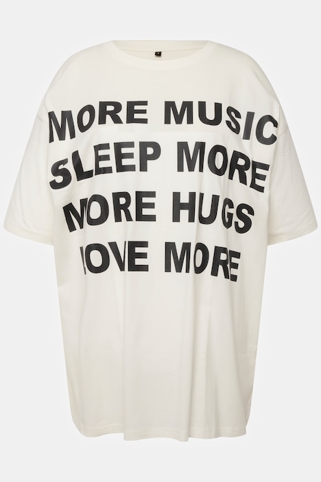 Oversize-Shirt, Statement-Print, Rundhals, Halbarm, Unisex