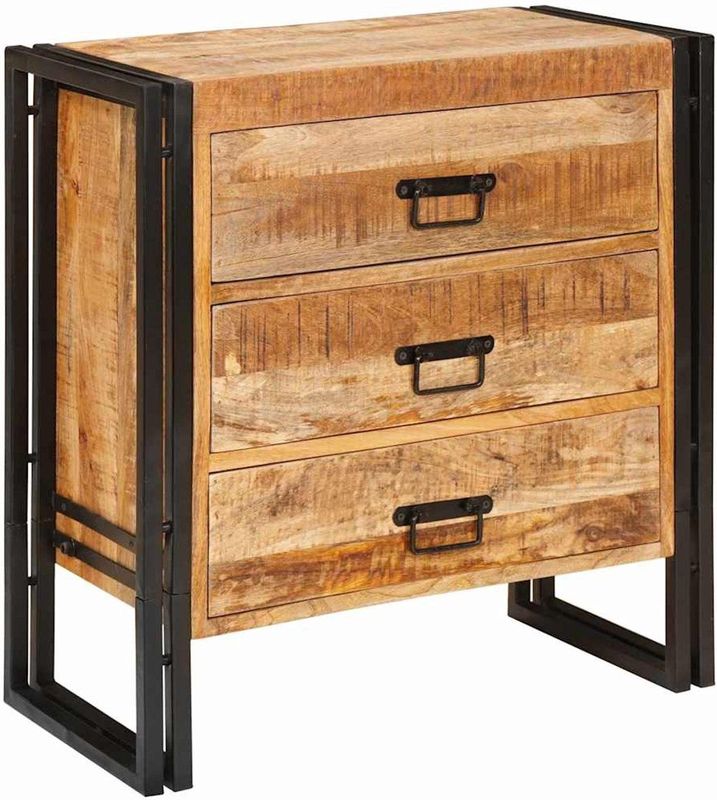 vidaXL - Dressoir - Bruin - 66 x 33 x 70 cm - Massief Mangohout