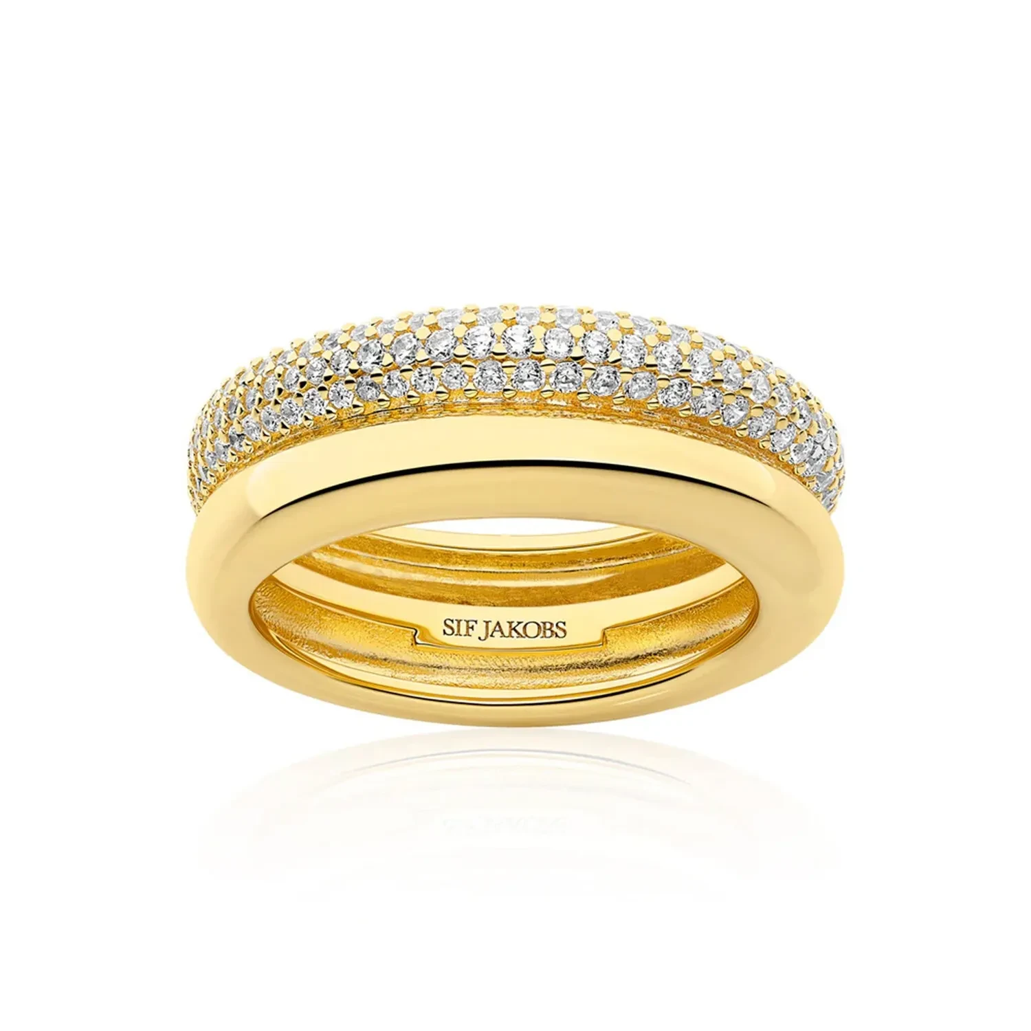 Sif Jakobs CARRARA Ring 18 kt. Forgyldt Sølv SJ-R2476-CZ-YG