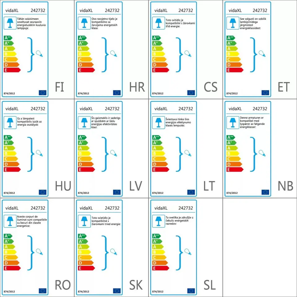 vidaXL - Staande Lamp - Grijs - Staal