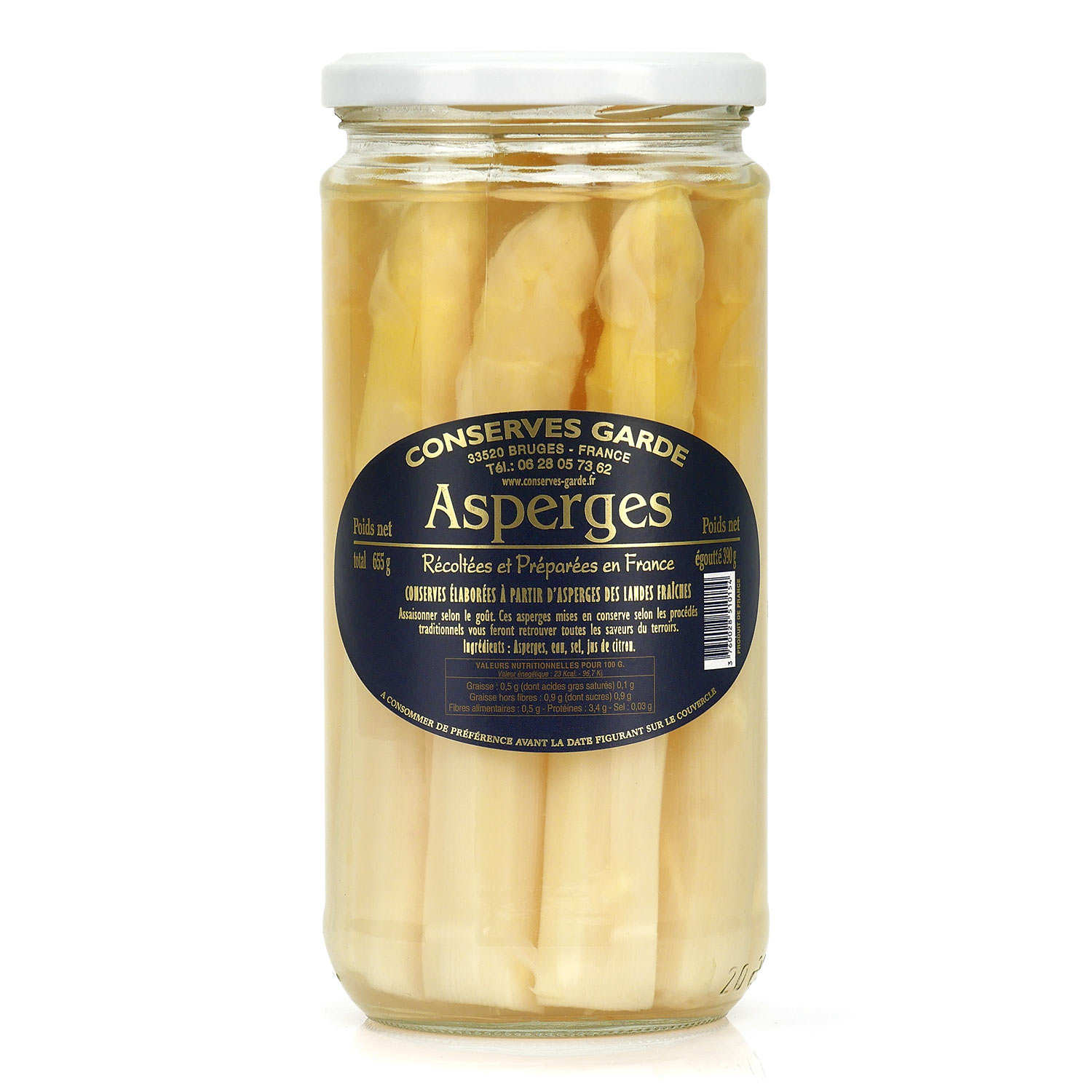 Asperges des Landes récoltées et préparées en France