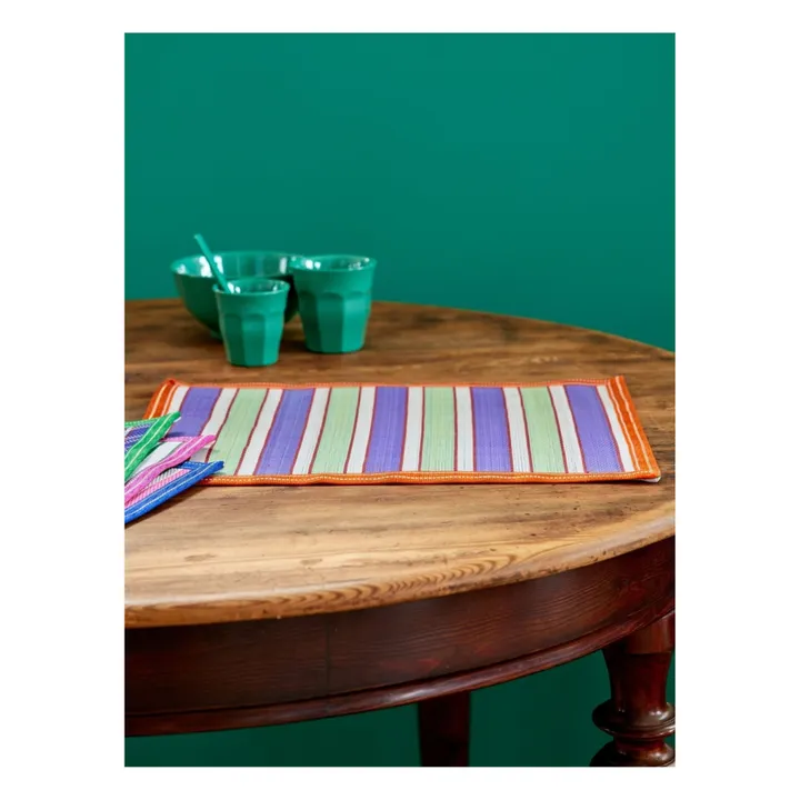 Rice Set de table rayé | Violet