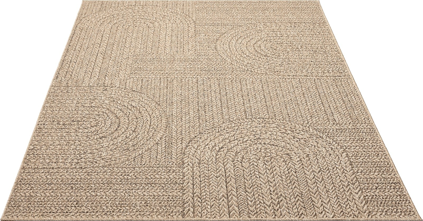 the carpet Teppich »Kansas« rechteckig 1 mm Höhe moderner robuster In und Outdoor Teppich Jute Look