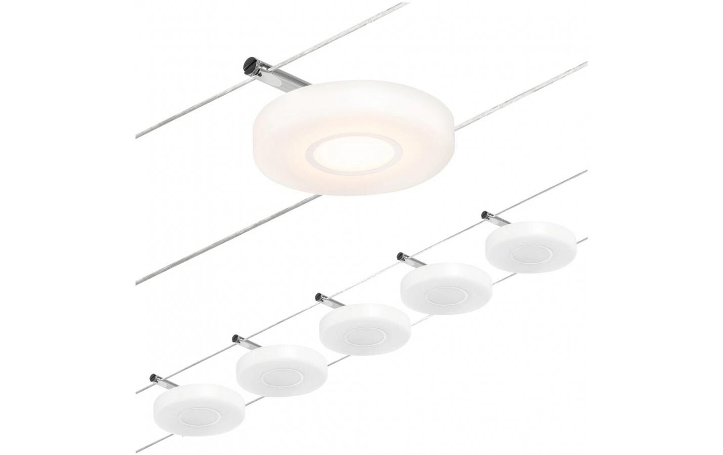CorDuo LED Seilsystem DiscLED Basisset 5 x 200 lm<br>Schienenlichtschranke
