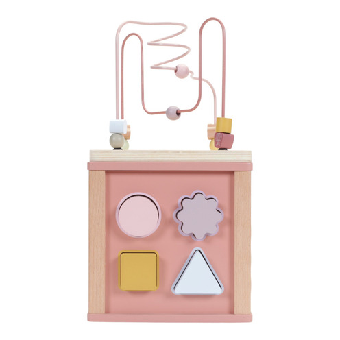 Cube d'activités Fleurs Rose - LITTLE DUTCH