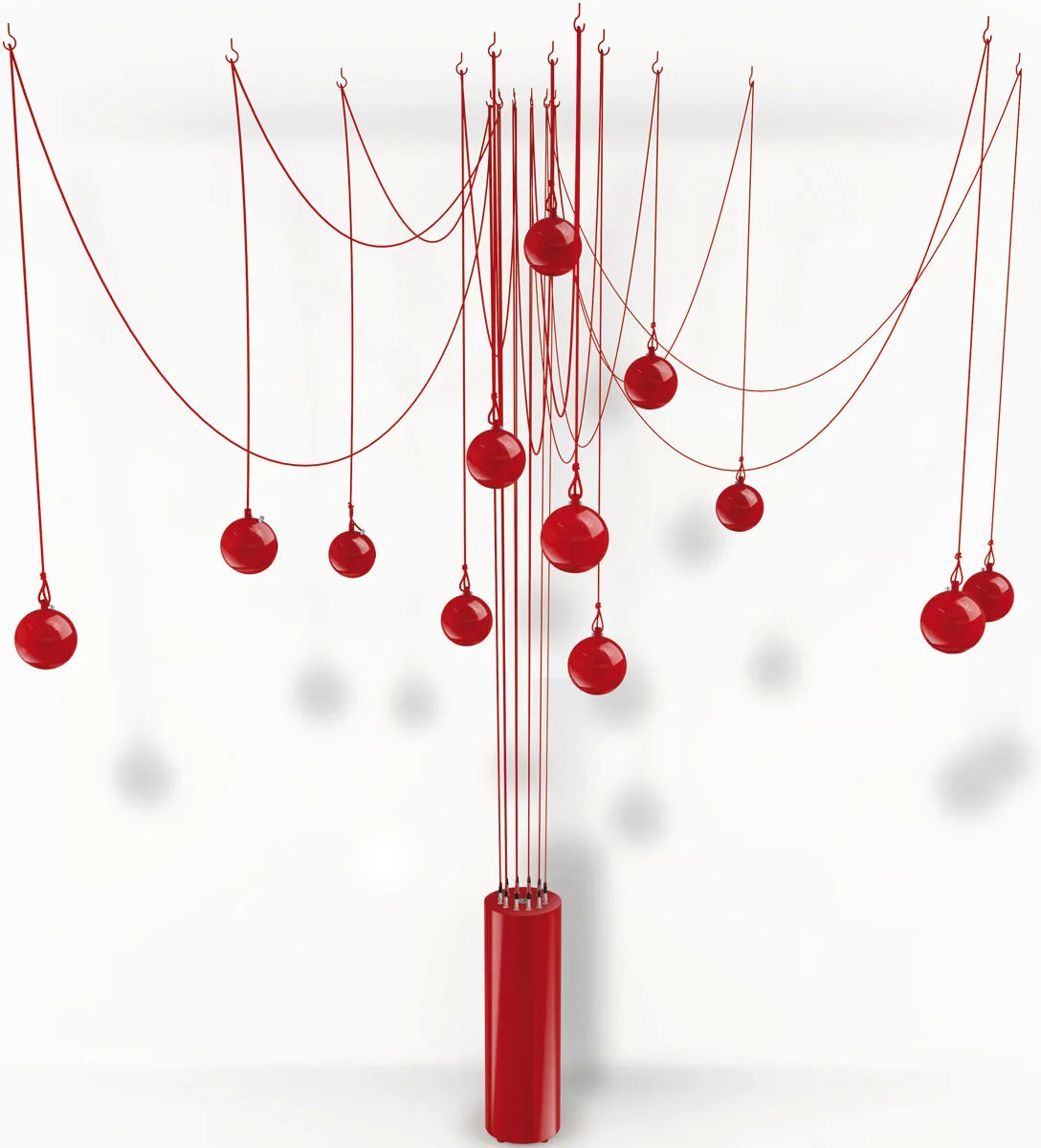 Elipson Sound Tree rouge, jusqu'à 12 enceintes, installation par nos soins Enceintes bibliothèque