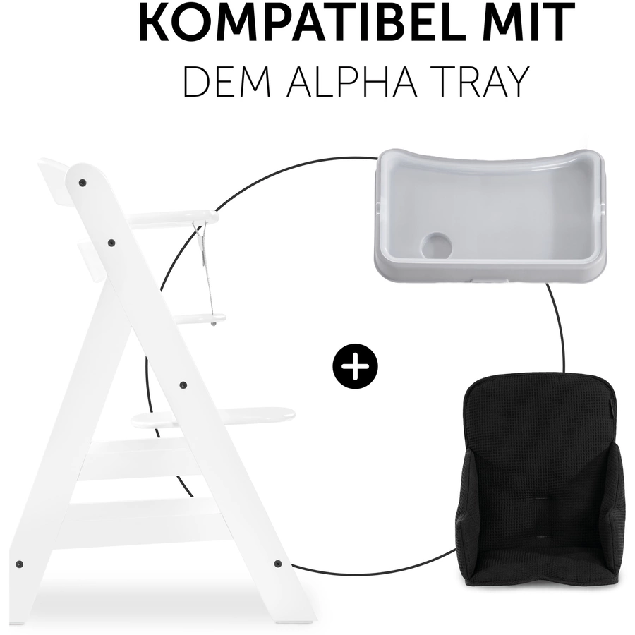 hauck Hochstuhlauflage Alpha Cosy Select Waffle Piqué Black