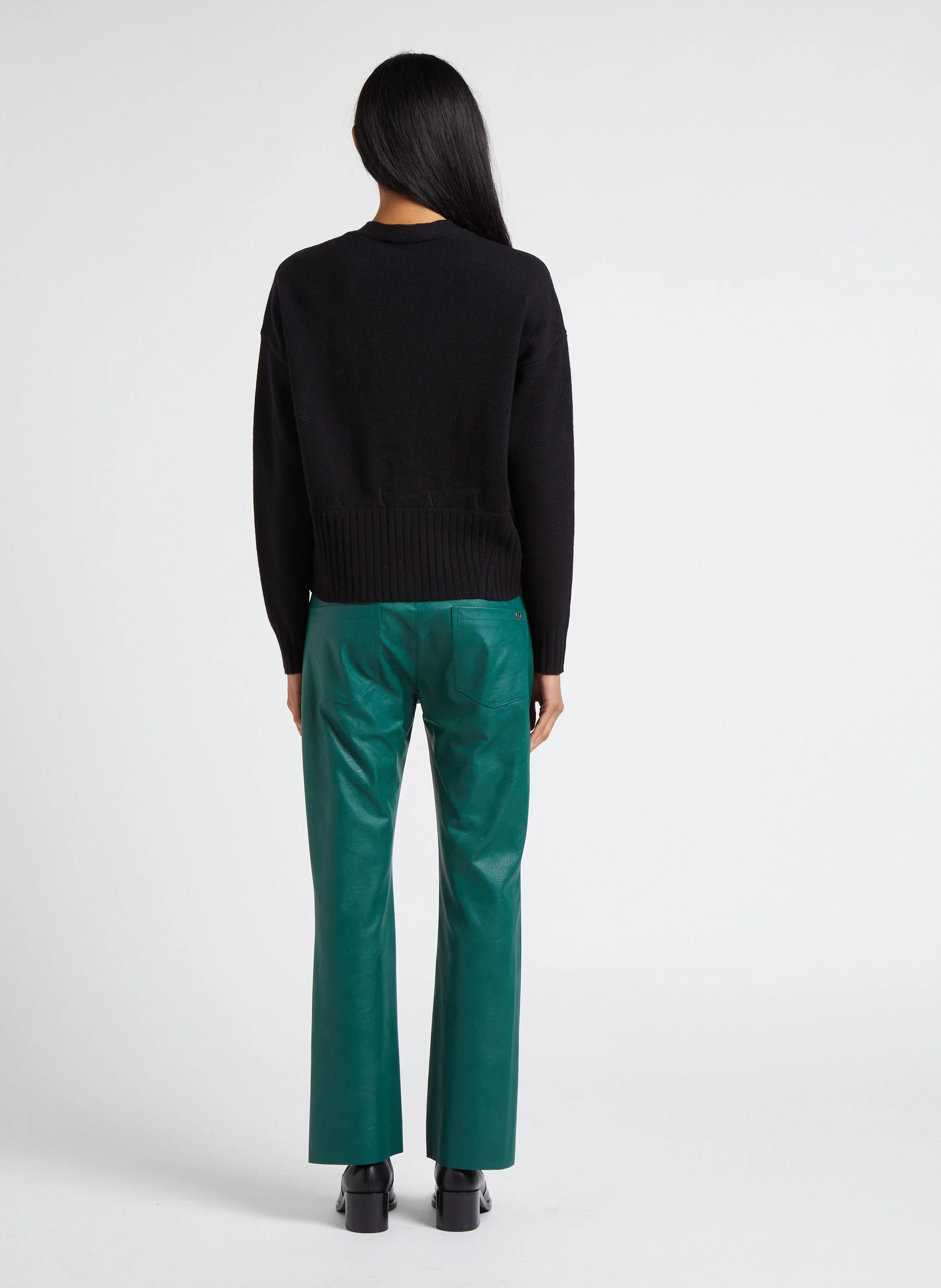 Pantalon flare taille normale | Vert