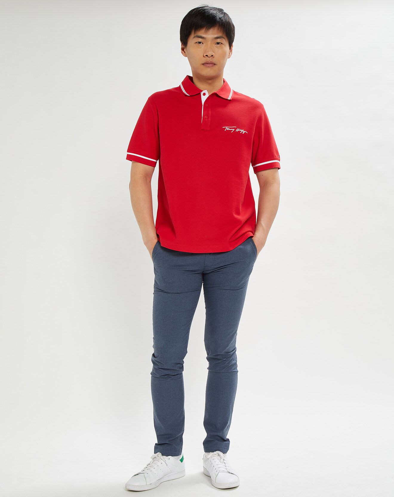Tommy Hilfiger Polo regular fit tommy signature rouge